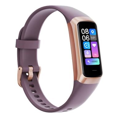 Smartwatch med puls- och blodtrycksmätare Lila