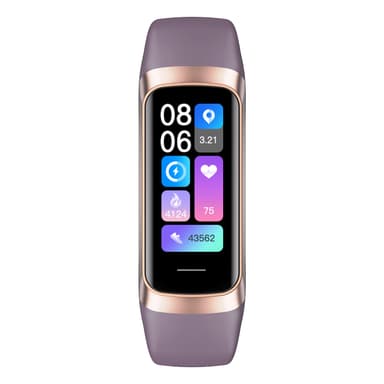 Smartwatch med puls- och blodtrycksmätare Lila