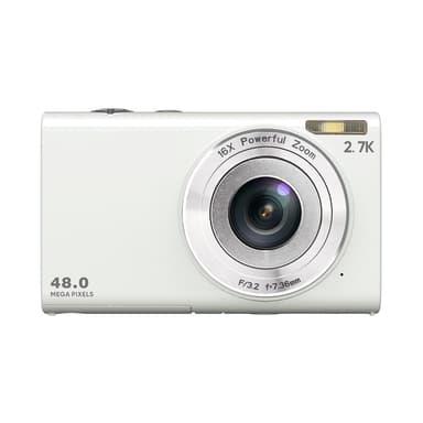 Digitalkamera 48MP 2,7K FHD 16X digital zoom, webcam, autofokus Vit