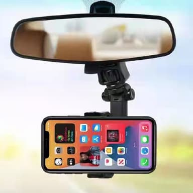 Mobilhållare till backspegel i bilen Grå