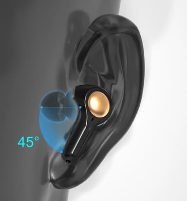 Trådlösa Bluetooth 5.0 Hörlurar med dubbla dynamiska högtalare Vit