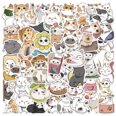 Kattklistermärken 62-pack Flerfärgad