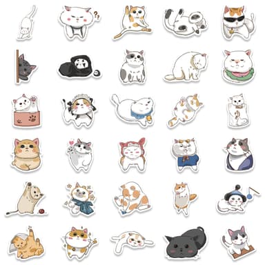 Kattklistermärken 62-pack Flerfärgad
