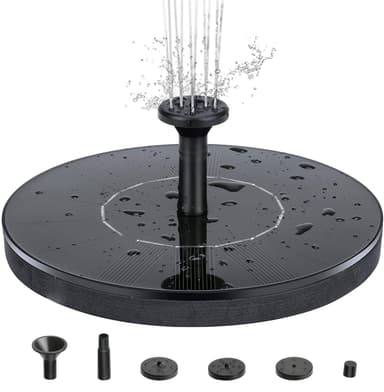 2 Pack Fontän med solceller 16 cm -Solcellsfontän/Vattenfontän