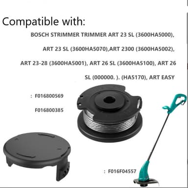 Trimmerspole till Bosch ART 23 SL/2300/23-28/26 SL/EASY grästrimmer Sv