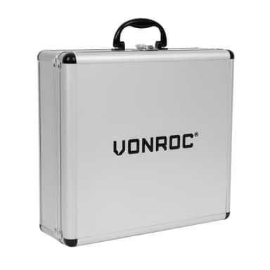 VONROC Batteridriven Borrmaskin 20V - 19 momentinställningar - Inkl. 2x 2.0Ah Batteri, Laddare och 46 tillbehör i premiumväska