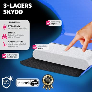 tectake Studsmatta Garfunky med skyddsnät , upp till 80 kg - 457 cm