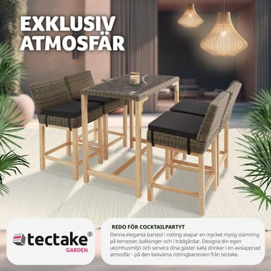 tectake Rotting barstol Latina - natur