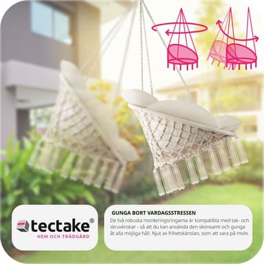 tectake Hängstol Samira - beige