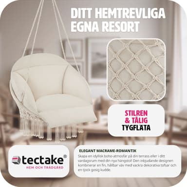 tectake Hängstol Samira - beige