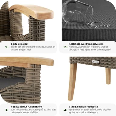 tectake Rottingstol Rosarno - natur