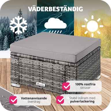 tectake Pall med dyna konstrotting - grå