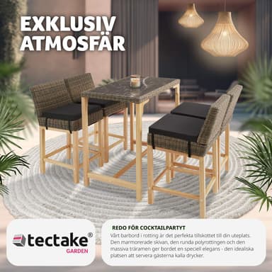 tectake Rotting barbord Kutina 96x65x100cm - natur