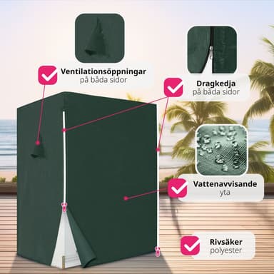 tectake Strandkorgstol med dyna, inkluderar överskyddsdrag - flerfärgad