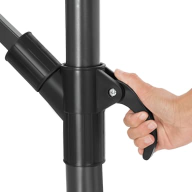 tectake Parasoll 350 cm - grå