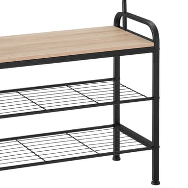 tectake Garderob - 73,5x36x184cm, Industriellt lätt trä, ek Sonoma