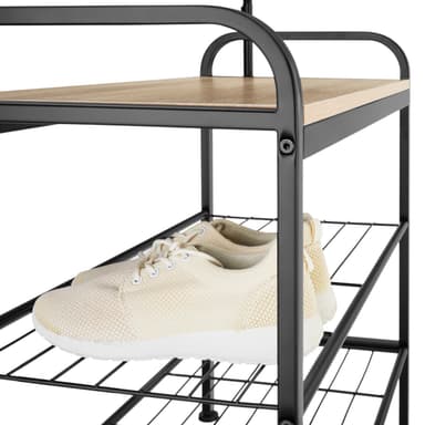 tectake Garderob - 73,5x36x184cm, Industriellt lätt trä, ek Sonoma