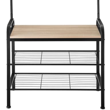 tectake Garderob - 73,5x36x184cm, Industriellt lätt trä, ek Sonoma
