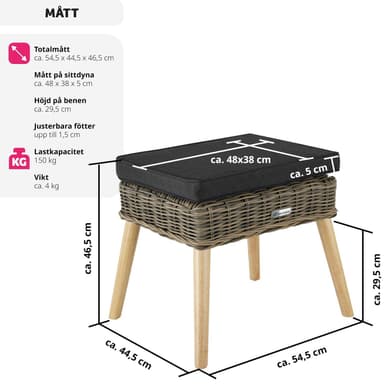 tectake Pall i rotting Vibo 150 kg - natur