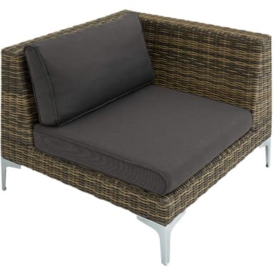 tectake Modulärt loungeset Villanova Aluminiumset 2 3-sits - Antracitgrå melerad