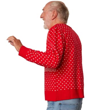tectake Jultröja med vintrigt snömotiv röd-vit