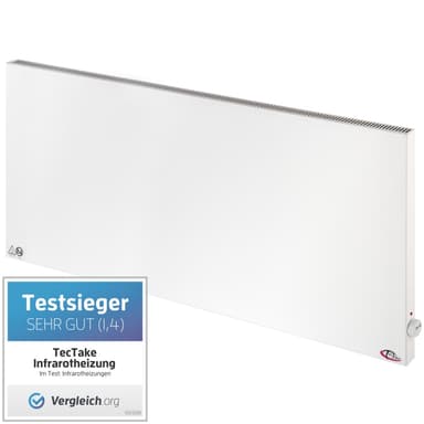 tectake Infraröd värmepanel med termostatreglering - vit