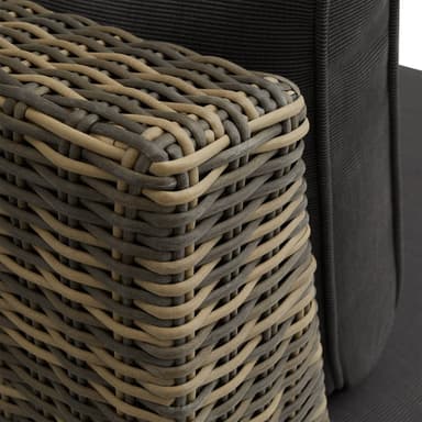 tectake Modulärt loungeset Villanova Aluminiumset 4 3-sits - Antracitgrå melerad