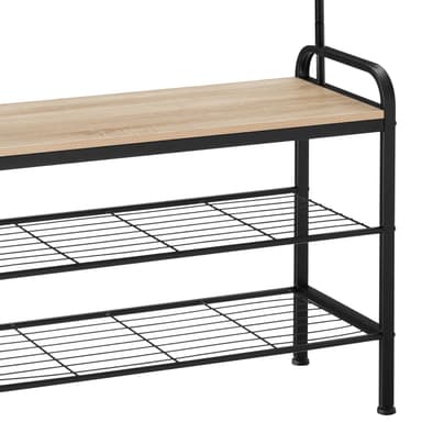 tectake Garderob - 85,5x36x184cm, Industriellt lätt trä, ek Sonoma