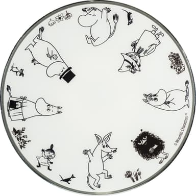 Moomin 15W trådlös laddare (svart/vit)