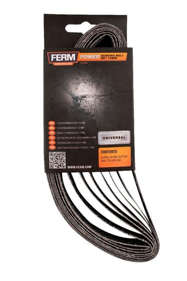 FERM Slipbandsset – 8 stycken – P40, P80, P120