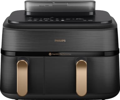 Philips 5000 Series Dual Basket airfryer med ånga NA552/00 (svart)