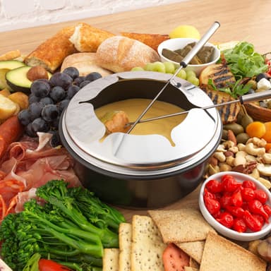 Petra 2-i-1 raclette och fondue 500004 (svart)