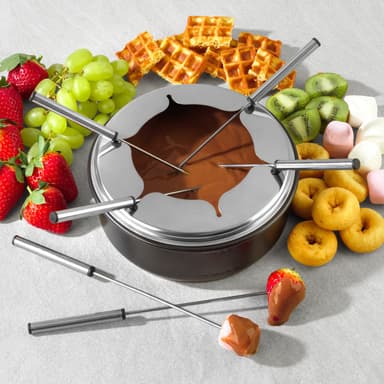 Petra 2-i-1 raclette och fondue 500004 (svart)