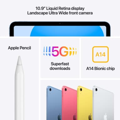 iPad 10.9" 256GB 5G (gul)