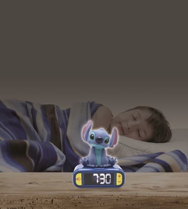Disney Stitch Väckarklocka med nattljus och ljud
