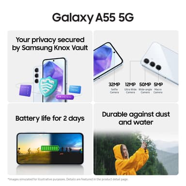 Samsung Galaxy A55 5G smartphone 8/128GB (ljusblå)