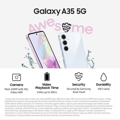 Samsung Galaxy A35 5G smartphone 6/128GB (ljusblå)