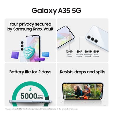 Samsung Galaxy A35 5G smartphone 6/128GB (ljusblå)