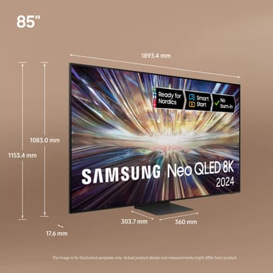 Samsung 85" QN800D 8K Neo QLED Mini LED Smart TV (2024)