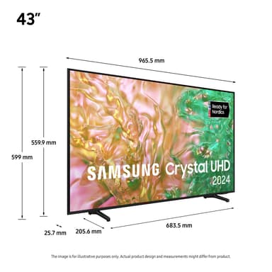 Samsung 43" DU8075 4K LED Smart TV (2024)