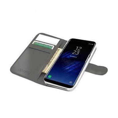 Celly Samsung Galaxy S8 Fodral Wally Wallet Case Vit