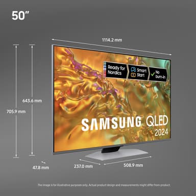 Samsung 50" Q80D 4K QLED Smart TV (2024)