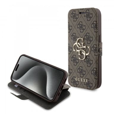 Guess iPhone 15 Pro Fodral 4G Logo Brun
