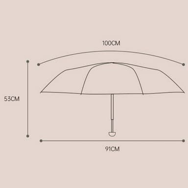 Stabilt Paraply Anti-UV fällbart Kompakt med kapselfodral