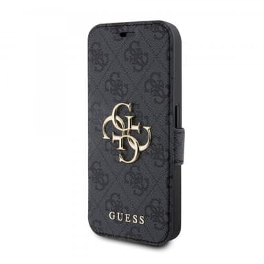 Guess iPhone 15 Pro Fodral 4G Logo Grå