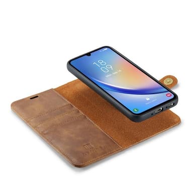 Mobilplånbok DG-Ming 2i1 Samsung Galaxy A35 - Brun