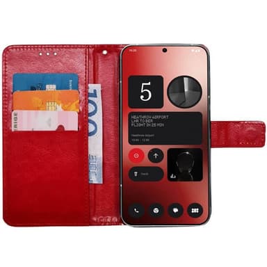 Plånboksfodral 3-kort Nothing Phone 2a - Röd
