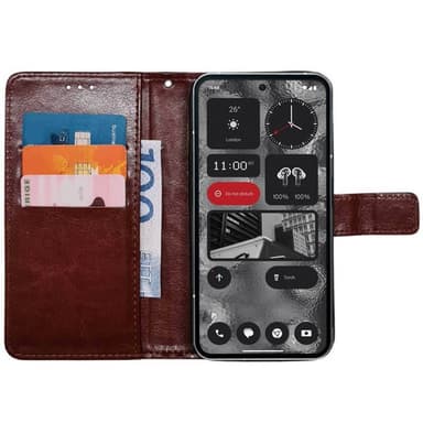 Plånboksfodral 3-kort Nothing Phone (2) - Brun