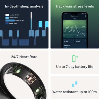 Oura-ring Gen3 Heritage smartring storlek 7 (svart)