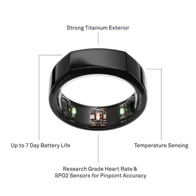 Oura-ring Gen3 Heritage smartring storlek 7 (svart)